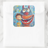 モンスタおもしろいー・ドッグ:ゴウリッシュ・グロウリング・ハウンド スクエアシール (バッグ)