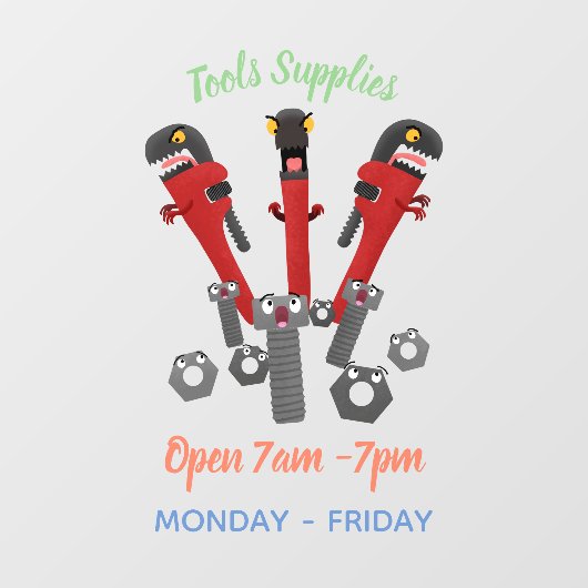 モンスタイおもしろいルを巻き上げるユーモア漫画 ウィンドウサイン (シート)