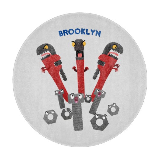 モンスタイおもしろいルを巻き上げるユーモア漫画 カッティングボード (正面)