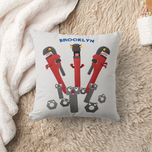 モンスタイおもしろいルを巻き上げるユーモア漫画 クッション (ブランケット)