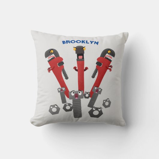 モンスタイおもしろいルを巻き上げるユーモア漫画 クッション (正面)