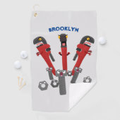 モンスタイおもしろいルを巻き上げるユーモア漫画 ゴルフタオル (インサイチュ)