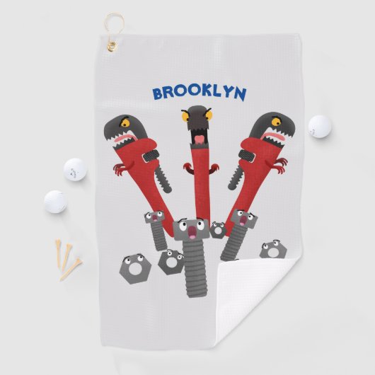 モンスタイおもしろいルを巻き上げるユーモア漫画 ゴルフタオル (インサイチュ)