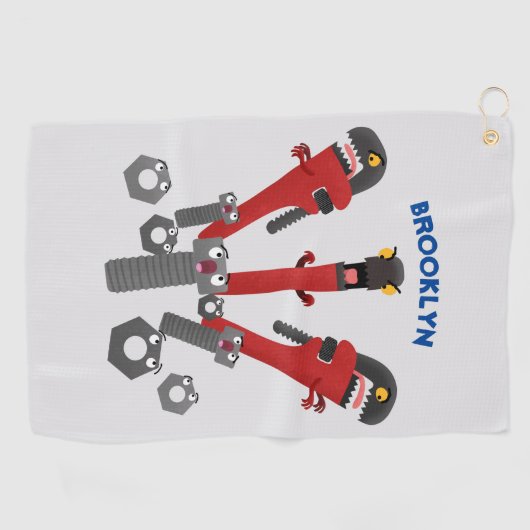 モンスタイおもしろいルを巻き上げるユーモア漫画 ゴルフタオル (横)