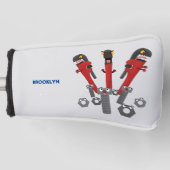 モンスタイおもしろいルを巻き上げるユーモア漫画 ゴルフヘッドカバー (正面)