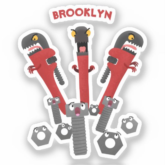 モンスタイおもしろいルを巻き上げるユーモア漫画 シール (正面)