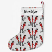 モンスタイおもしろいルを巻き上げるユーモア漫画 スモールクリスマスストッキング (裏面)