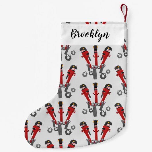 モンスタイおもしろいルを巻き上げるユーモア漫画 スモールクリスマスストッキング (裏面)