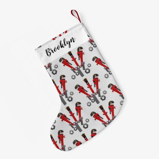 モンスタイおもしろいルを巻き上げるユーモア漫画 スモールクリスマスストッキング (裏面 (吊り時))