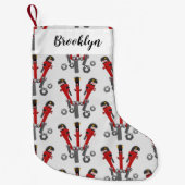 モンスタイおもしろいルを巻き上げるユーモア漫画 スモールクリスマスストッキング (正面)