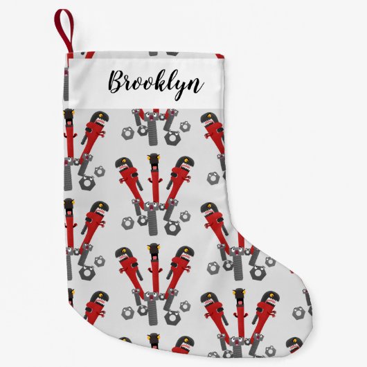 モンスタイおもしろいルを巻き上げるユーモア漫画 スモールクリスマスストッキング (正面)