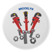 モンスタイおもしろいルを巻き上げるユーモア漫画 セラミックノブ (正面)