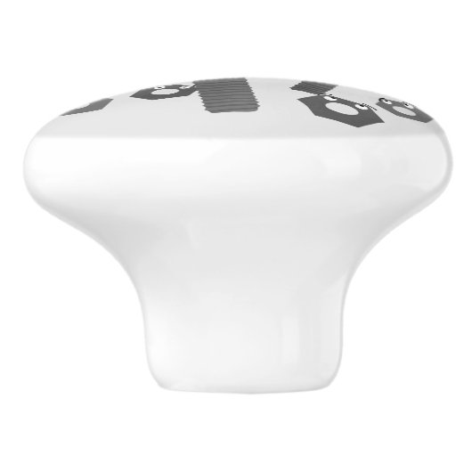 モンスタイおもしろいルを巻き上げるユーモア漫画 セラミックノブ (側面)