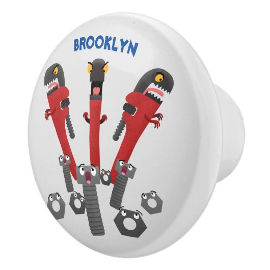 モンスタイおもしろいルを巻き上げるユーモア漫画 セラミックノブ (右)