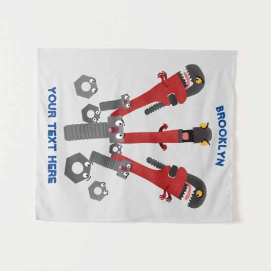 モンスタイおもしろいルを巻き上げるユーモア漫画 タペストリー (正面(横))