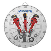 モンスタイおもしろいルを巻き上げるユーモア漫画 ダーツボード (正面)