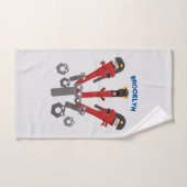 モンスタイおもしろいルを巻き上げるユーモア漫画 バスタオルセット (ハンドタオル)