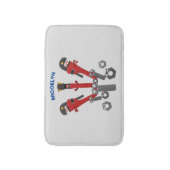 モンスタイおもしろいルを巻き上げるユーモア漫画 バスマット (正面縦)