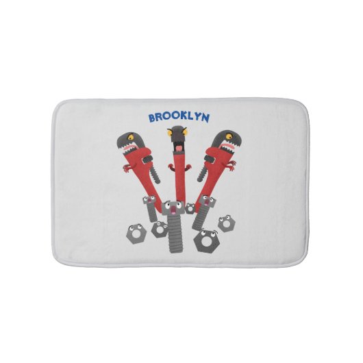 モンスタイおもしろいルを巻き上げるユーモア漫画 バスマット (正面)