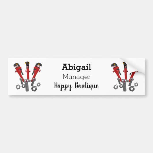 モンスタイおもしろいルを巻き上げるユーモア漫画 バンパーステッカー (正面)