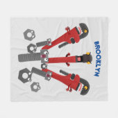 モンスタイおもしろいルを巻き上げるユーモア漫画 フリースブランケット (正面(横))