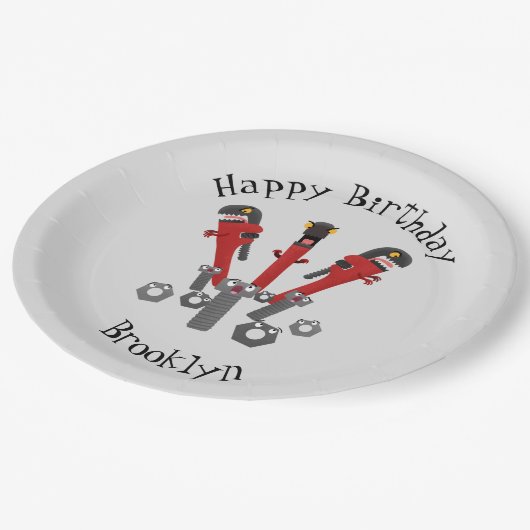 モンスタイおもしろいルを巻き上げるユーモア漫画 ペーパープレート (アングル)