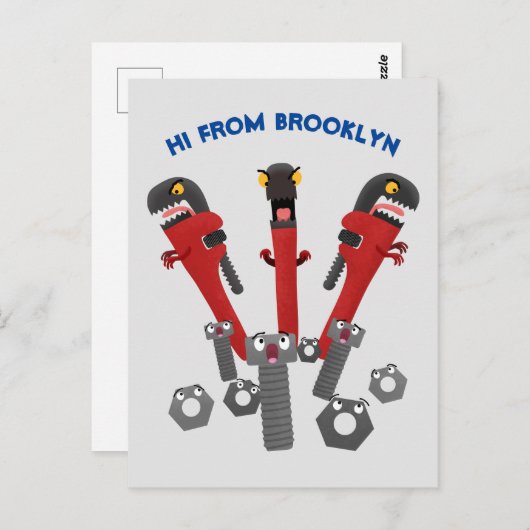 モンスタイおもしろいルを巻き上げるユーモア漫画 ポストカード (正面/裏面)