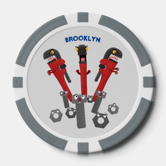 モンスタイおもしろいルを巻き上げるユーモア漫画 ポーカーチップ (正面)