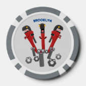 モンスタイおもしろいルを巻き上げるユーモア漫画 ポーカーチップ (裏面)