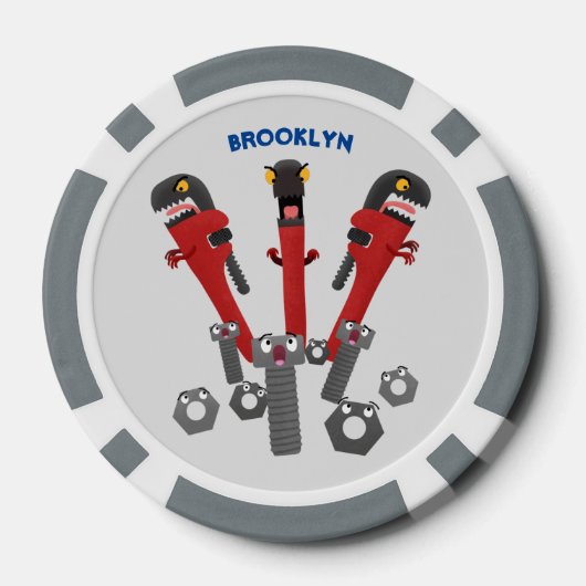 モンスタイおもしろいルを巻き上げるユーモア漫画 ポーカーチップ (裏面)