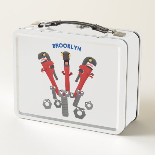 モンスタイおもしろいルを巻き上げるユーモア漫画 メタルランチボックス (裏面)