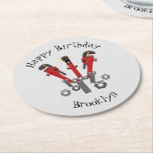 モンスタイおもしろいルを巻き上げるユーモア漫画 ラウンドペーパーコースター (アングル)