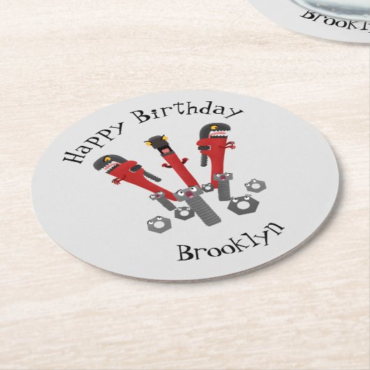 モンスタイおもしろいルを巻き上げるユーモア漫画 ラウンドペーパーコースター (アングル)