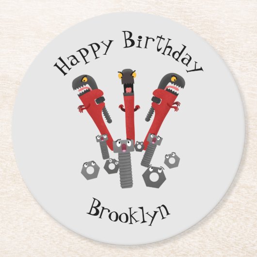 モンスタイおもしろいルを巻き上げるユーモア漫画 ラウンドペーパーコースター (正面)