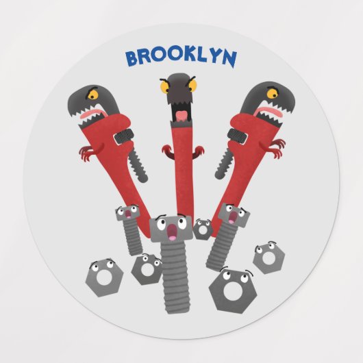 モンスタイおもしろいルを巻き上げるユーモア漫画 ラベル (デザイン1)