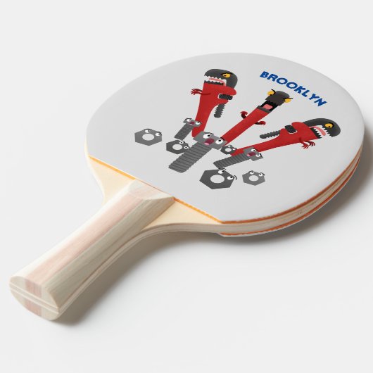 モンスタイおもしろいルを巻き上げるユーモア漫画 卓球ラケット (正面アングル)