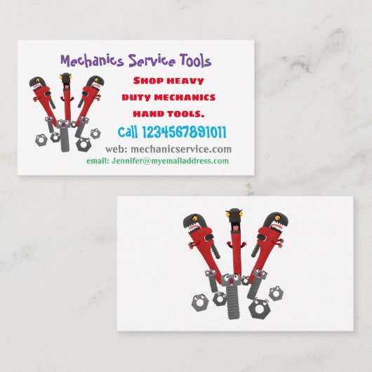 モンスタイおもしろいルを巻き上げるユーモア漫画 名刺 (正面/裏面)