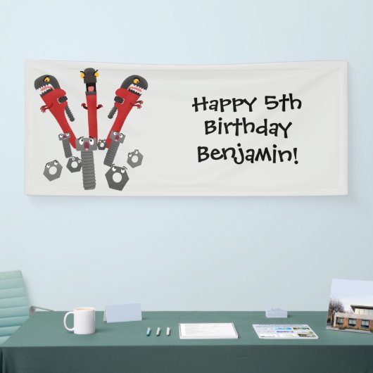 モンスタイおもしろいルを巻き上げるユーモア漫画 横断幕 (トレードショー)