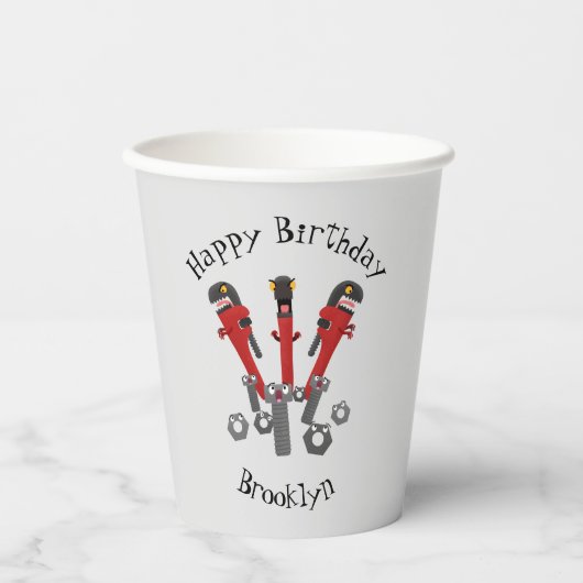 モンスタイおもしろいルを巻き上げるユーモア漫画 紙コップ (正面)