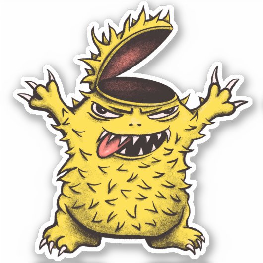 モンスタカッコいいーブ無熱狂する身キャラクター シール (正面)