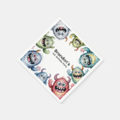 モンスタカラフルーズ3位。誕生日パーティー スタンダードカクテルナプキン (角)