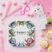 モンスタカラフルーズ3位。誕生日パーティー ペーパープレート (パーティー)