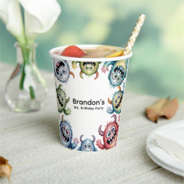 モンスタカラフルーズ3位。誕生日パーティー 紙コップ