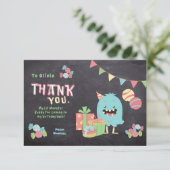 モンスタカラフルーテーマキッズサンキューカード (スタンド正面)