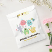 モンスタカラフルーテーマ子供の誕生日パーティー フェイバーバッグ (封をした状態)