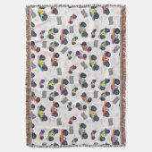 モンスタカラフルートラックのレーシングパターン スローブランケット (正面縦)