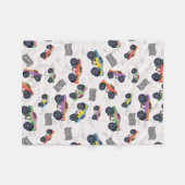 モンスタカラフルートラックのレーシングパターン フリースブランケット (正面(横))