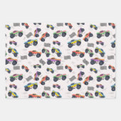 モンスタカラフルートラックのレーシングパターン ラッピングペーパーシート (正面3)