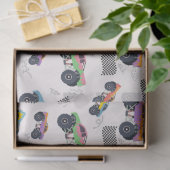 モンスタカラフルートラックのレーシングパターン 薄葉紙 (ギフト)