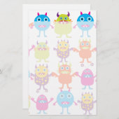 モンスタカラフルーパーティークリーチャーBash 便箋 (正面/裏面)